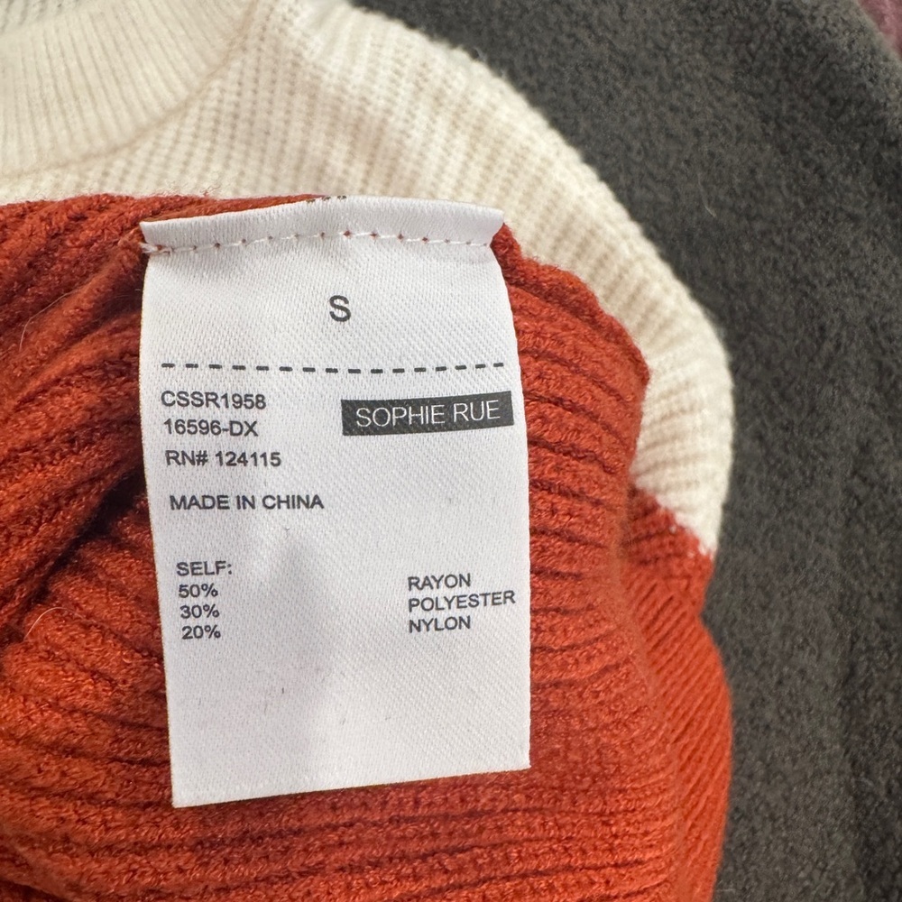 Sophie Rue Colorblock Knit Sweater – Size Small - Picture 4 of 5